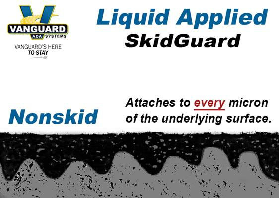 SkidGuard Nonskid, highly visible, abrasion and chemical resistant,  pedestrian surface