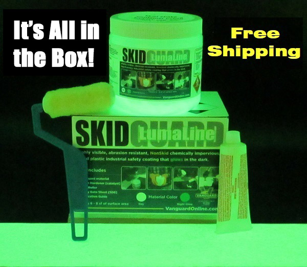 SkidGuard LumaLine Liquid Plastic Kit (not paint!) Glows in the dark!