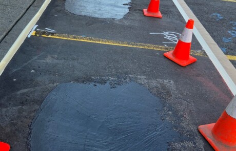 Level out all oil stains and low spots